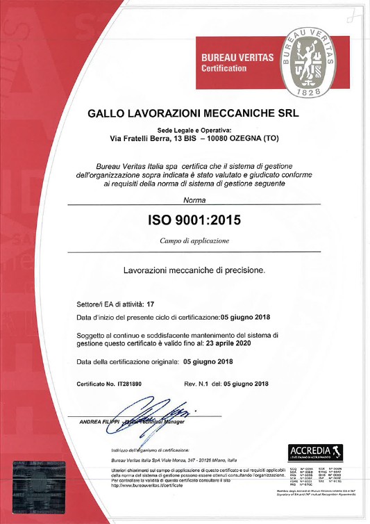 certficazione iso 9001