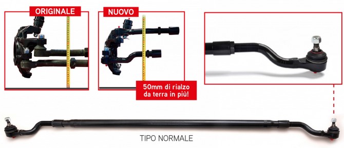 BARRA DI ACCOPPIAMENTO NORMALE E RIALZATA